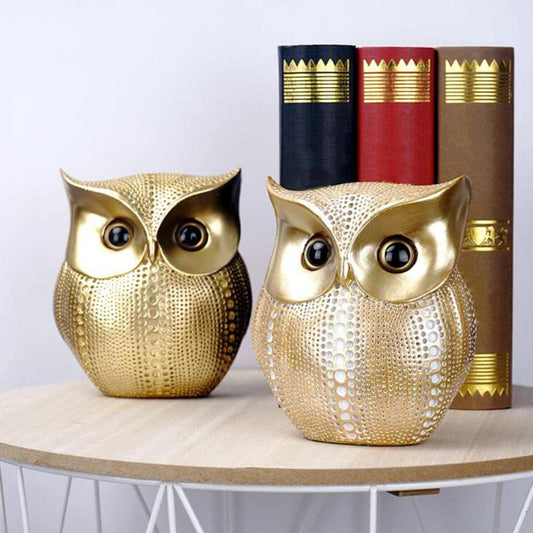 Golden Owl Statue