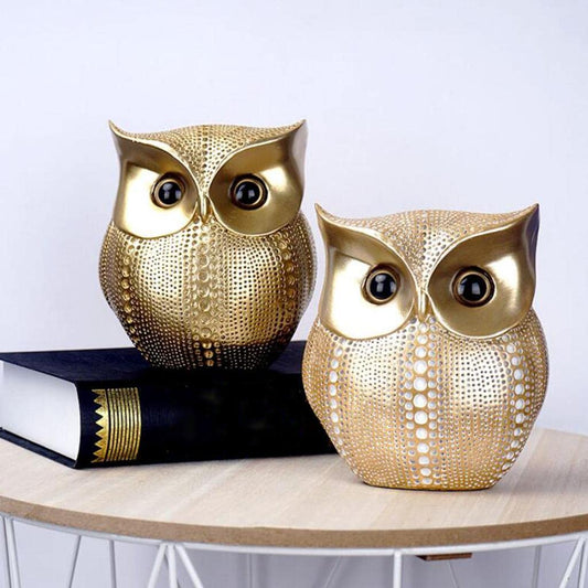 Golden Owl Statue