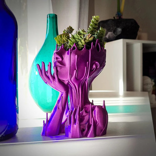 MELTED GIRL PURPLE FLOWERPOT